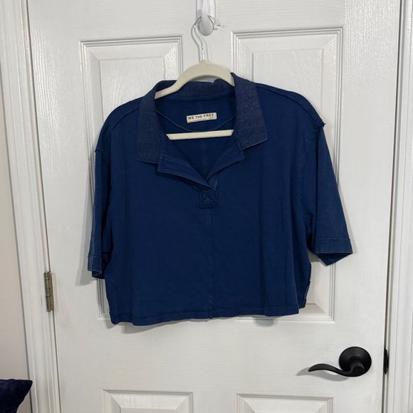 We The Free Tops - We The Free Navy Blue Collared Top